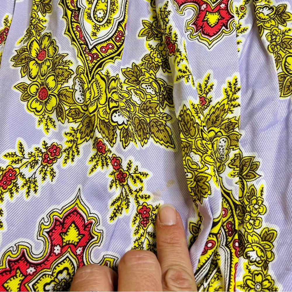 Anthropologie Womens Maeve Echarpe Medallion Scarf Print Lined Pleater Skirt 18W - Picture 7 of 9
